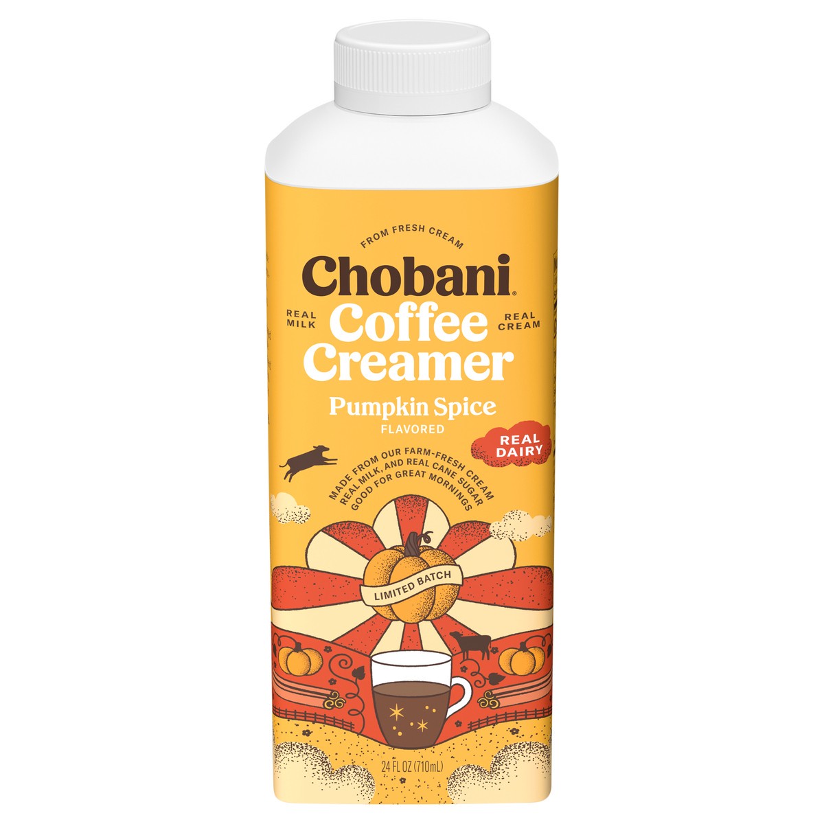 slide 1 of 9, Chobani Pumpkin Spice Flavored Coffee Creamer 24 fl oz, 24 oz