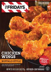 T.G.I. Friday's TGI Fridays Frozen Appetizers Buffalo Style Chicken Wings, 25.5 oz. Box
