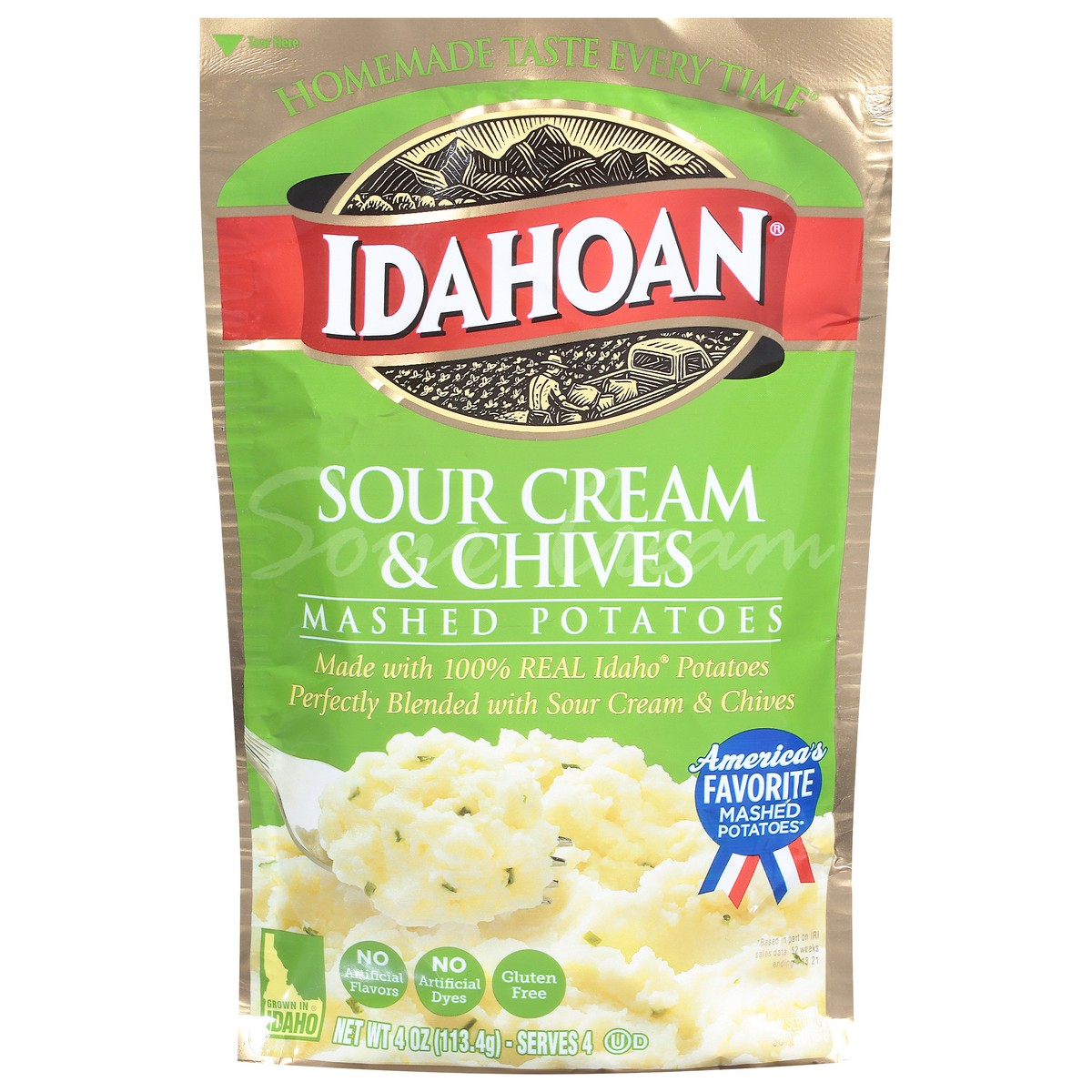 slide 1 of 6, Idahoan Sour Cream & Chives Mashed Potatoes, 4 oz