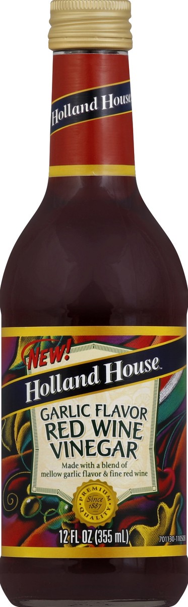 slide 2 of 3, Holland House Vinegar, Red Wine, Garlic Flavor, 12 oz