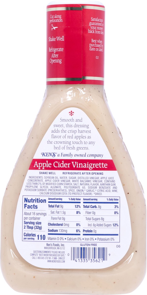 slide 3 of 7, Ken's Steak House Lite Apple Cider Vinaigrette-Ken's Steak House, 16 fl oz