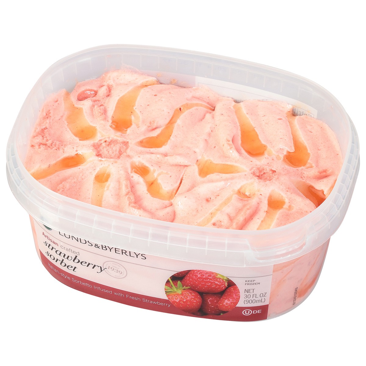 slide 8 of 9, Lunds & Byerlys Strawberry Sorbet 30 fl oz, 30 fl oz