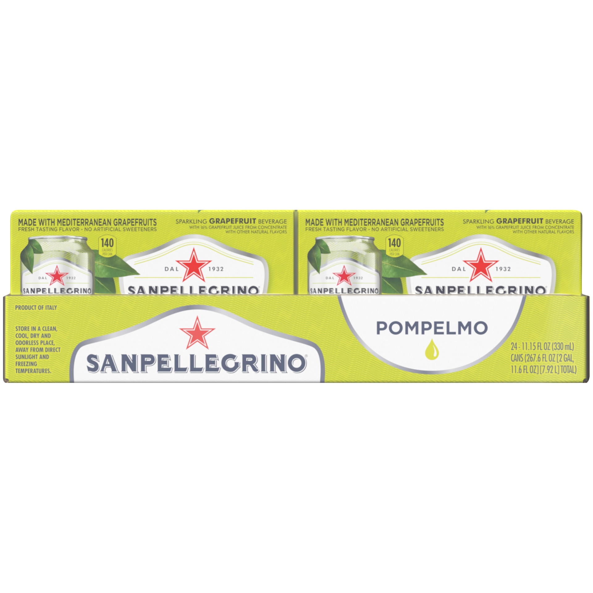 slide 1 of 2, Sanpellegrino Grapefruit Italian Sparkling Drinks, 24 ct