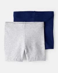 Carter's Toddler 2-Pack Bike Shorts Grey/Navy 3T