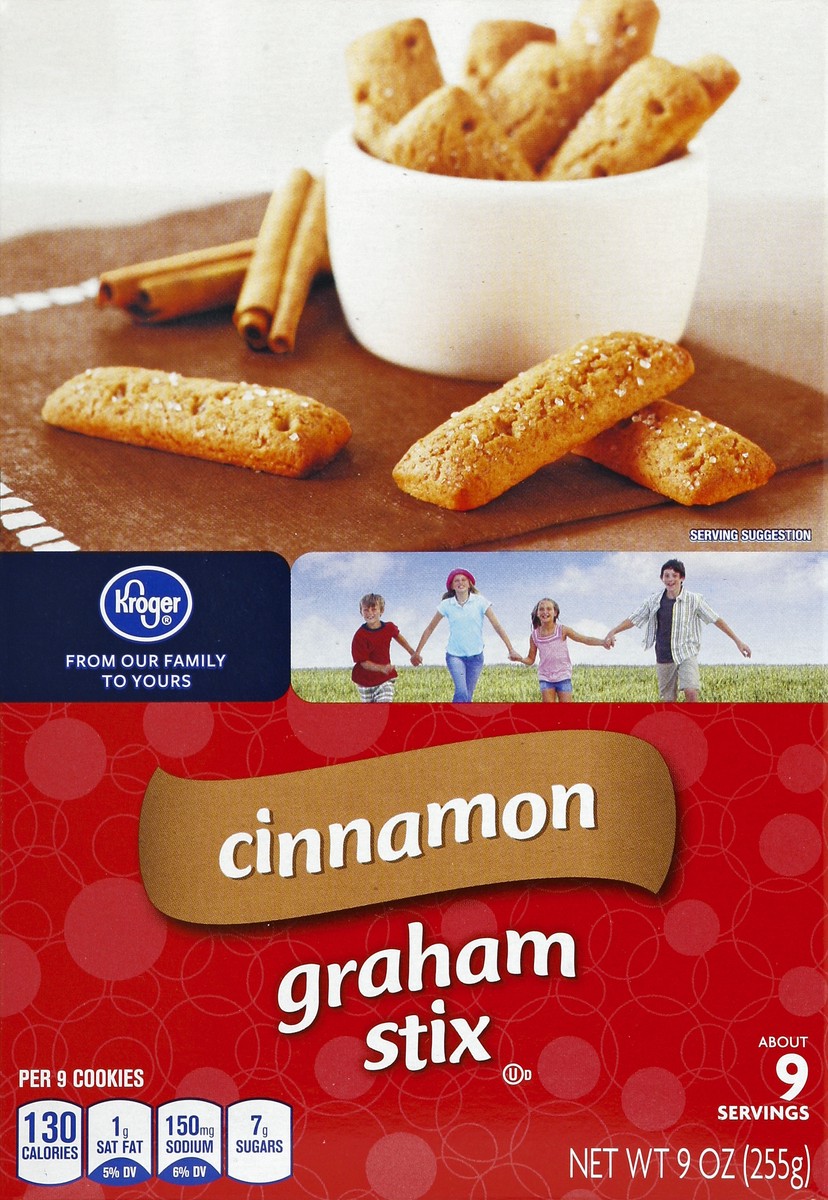 slide 1 of 5, Kroger Cinnamon Graham Stix, 9 oz