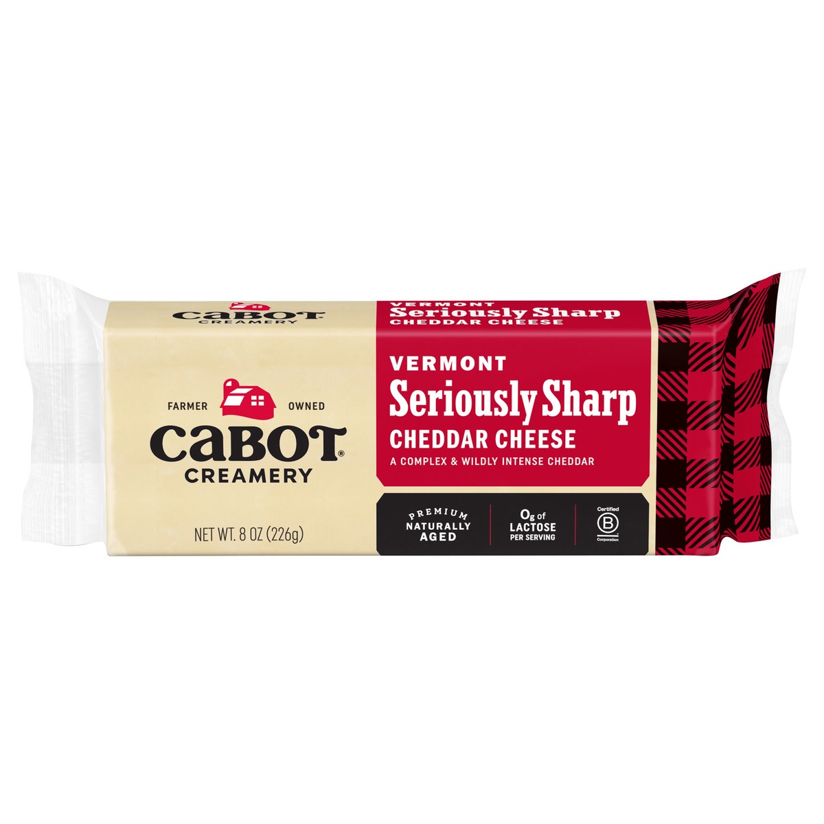 slide 1 of 1, Cabot Seriously Sharp Cheddar Cheese, 8 oz