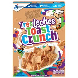 Tres Leches Toast Crunch Breakfast Cereal, Crispy Tres Leches Flavored Cinnamon Cereal, 12 oz