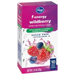 Kroger Energy Sugar Free Wildberry Drink Mix - 10 ct