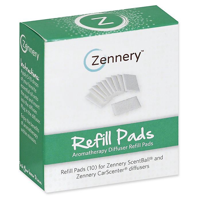 slide 1 of 1, Zennery Carscenter Aromatherapy Refill Pads, 10 ct