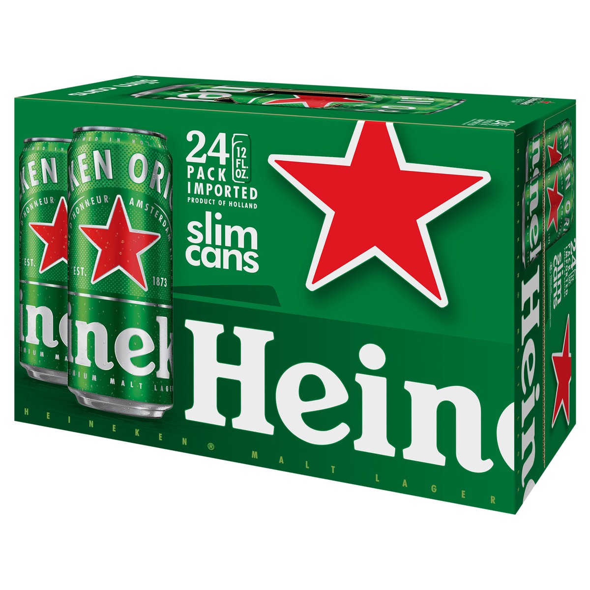 Heineken Imported Premium Lager Beer - 24pk/12 fl oz Cans 24 ct; 12 fl ...