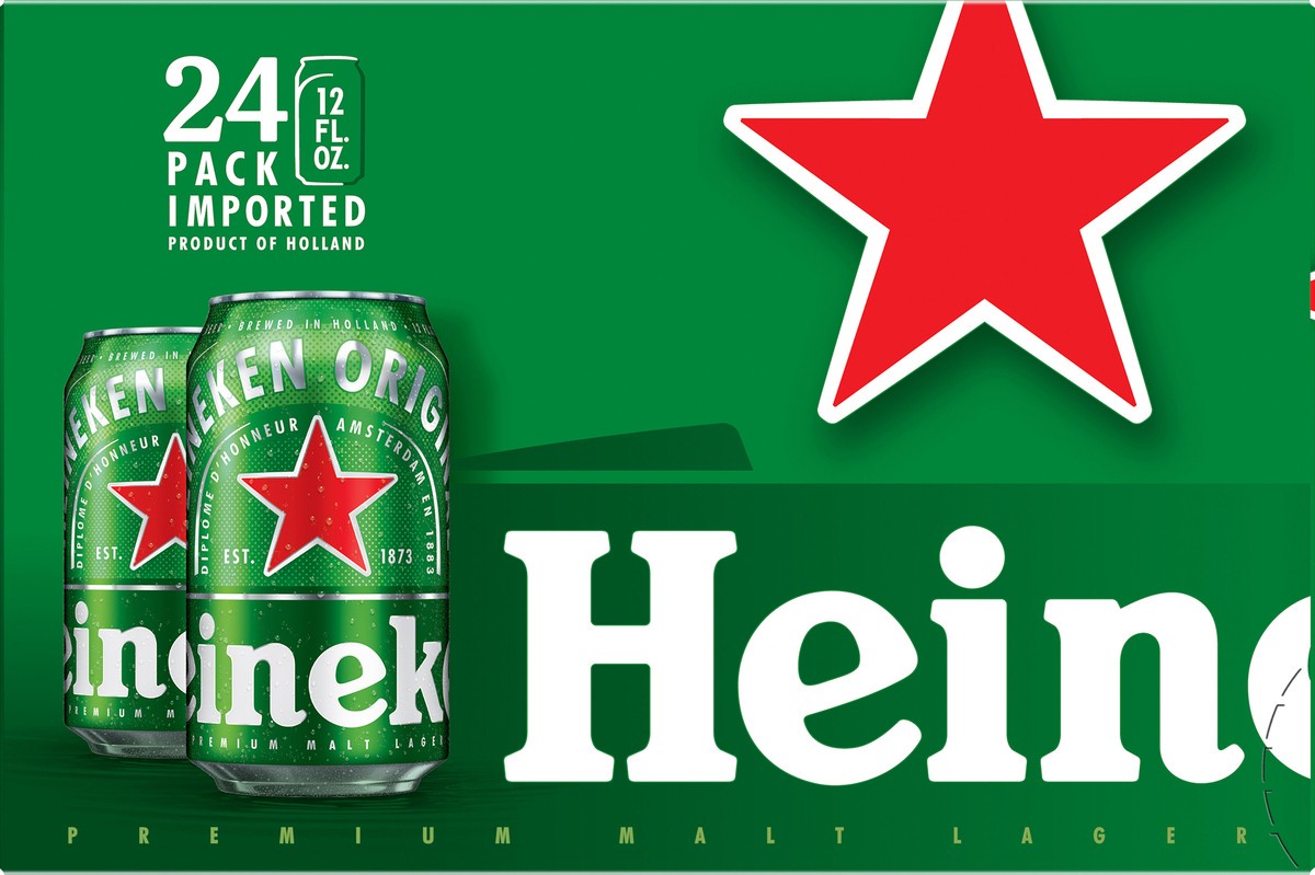 Heineken Lager | Imported Beer Case 24 X 500mL | Cans | Perfect For Parties | UK - View #2