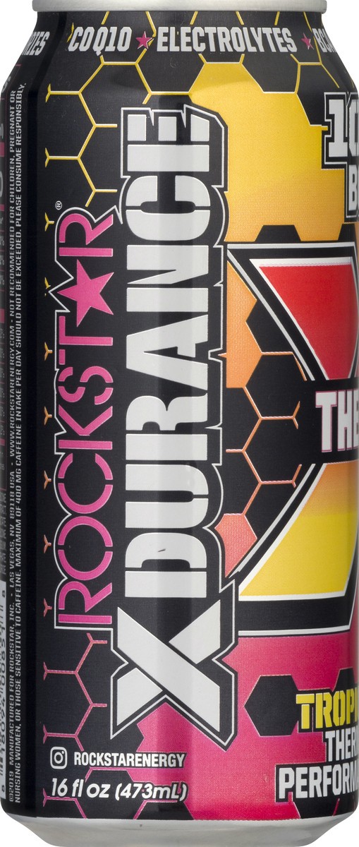 slide 3 of 12, Rockstar Thermo-Performance Tropical Fire Energy Drink - 16 oz, 16 oz