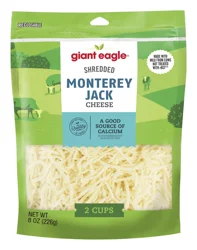 Giant Eagle Shredded Cheese, Monterey Jack