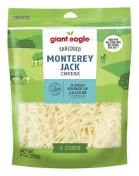 Giant Eagle Shredded Cheese, Monterey Jack
