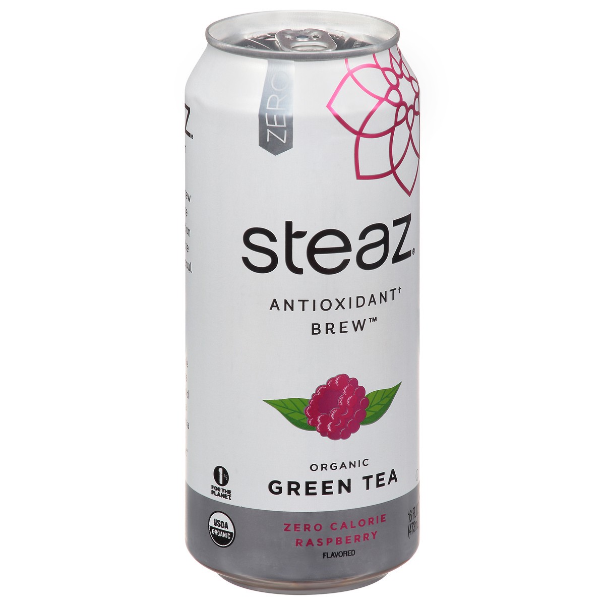 slide 3 of 9, Steaz Zero Raspberry Flavored Green Tea - 16 fl oz, 16 fl oz