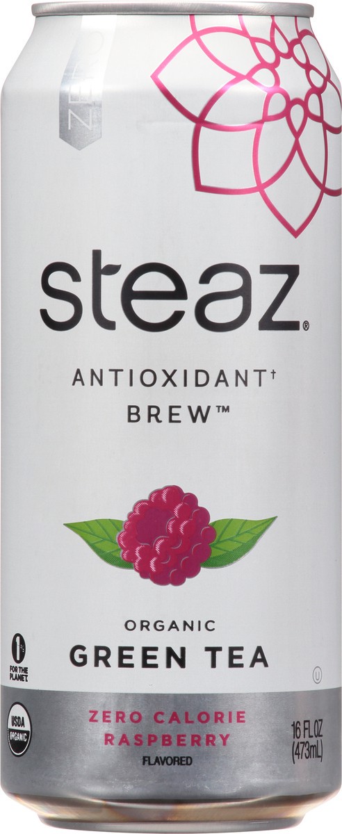 slide 8 of 9, Steaz Zero Raspberry Flavored Green Tea - 16 fl oz, 16 fl oz