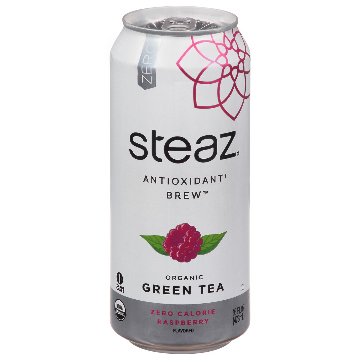 slide 1 of 9, Steaz Zero Raspberry Flavored Green Tea - 16 fl oz, 16 fl oz