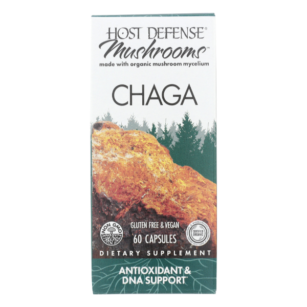 slide 1 of 1, Host Defense Chaga Anti Inflammatory Support Vegetarian Capsules, 60 ct