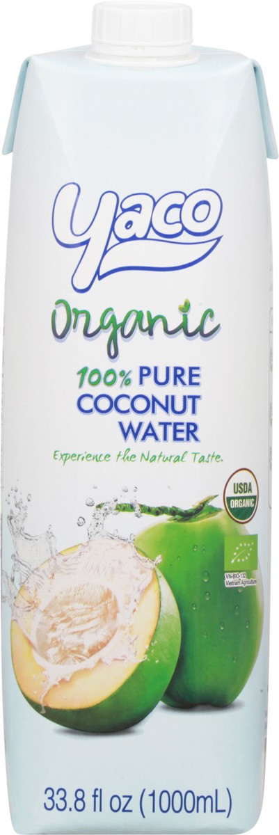 slide 3 of 13, Yaco Organic 100% Pure Coconut Water, 33.8 oz