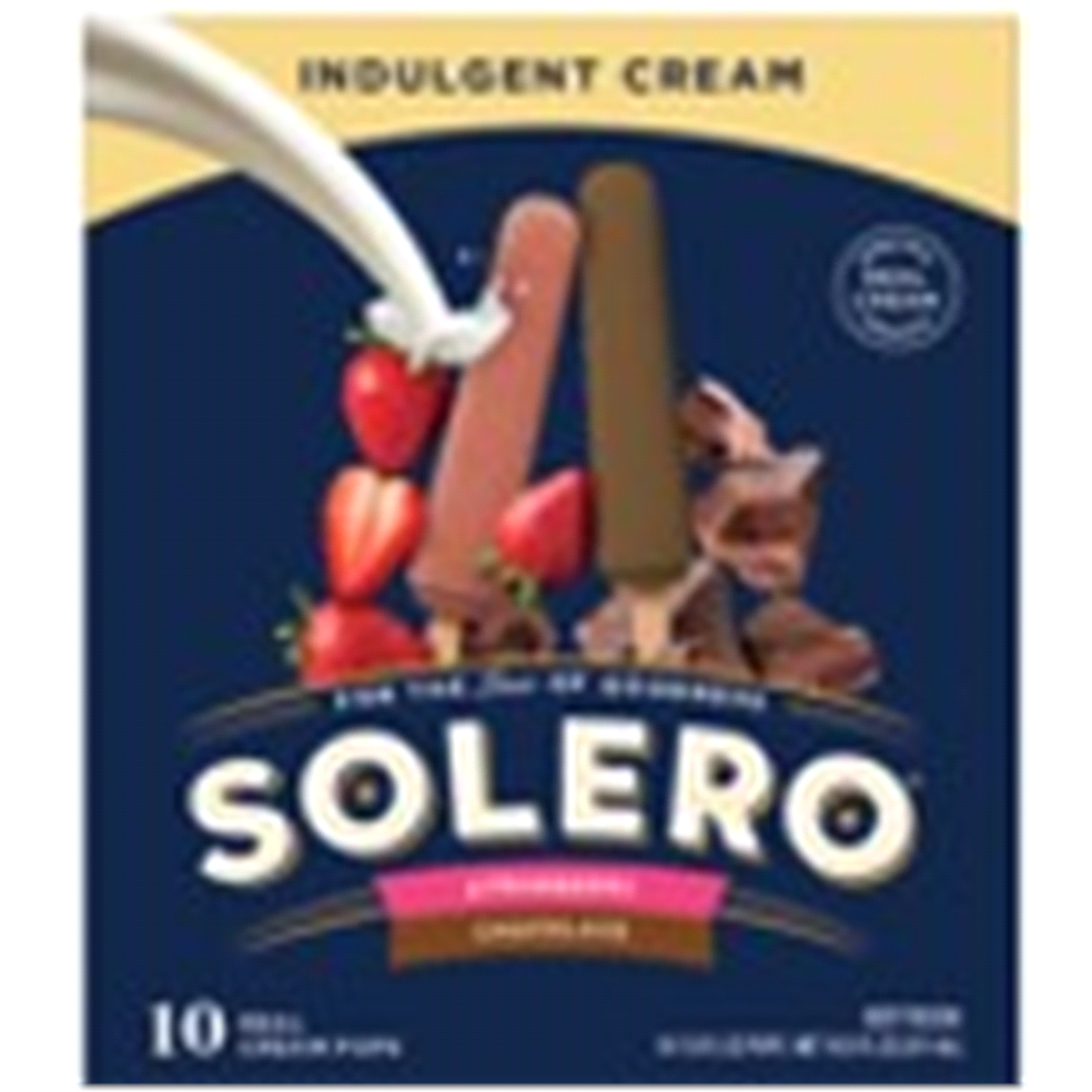 slide 1 of 1, Solero Cream Pops, Real, Strawberry/Chocolate, 10 ct