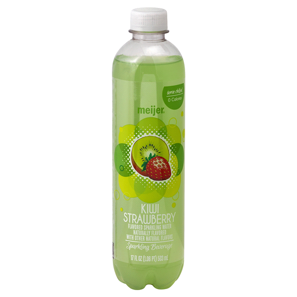 slide 1 of 1, Meijer Strawberry Kiwi Sparkling Beverage, 17 oz