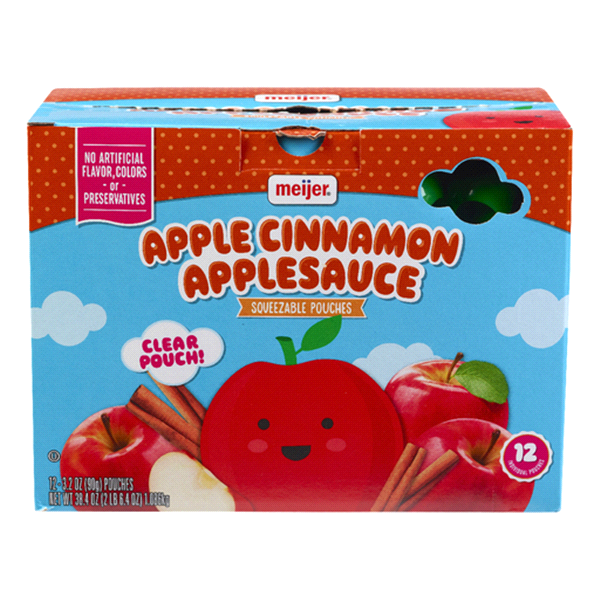 Meijer Apple Cinnamon Applesauce Pouches 12 ct Shipt