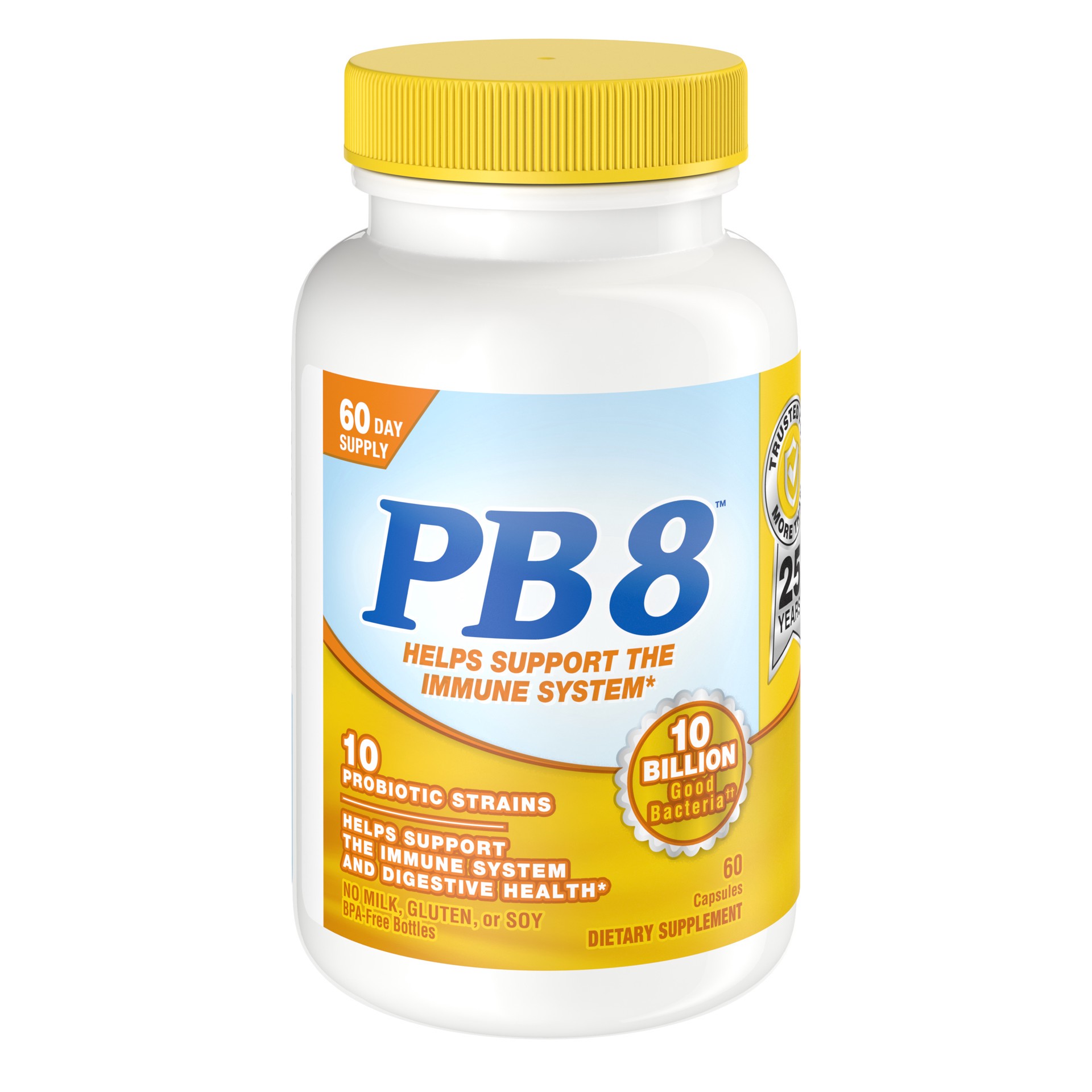 slide 1 of 4, Nutrition Now PB8™ Probiotic Immune System and Digestive Support* Supplement for Men and Women, 60 Count, 60 ct