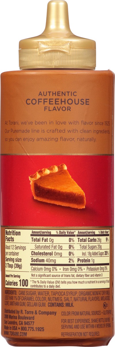 slide 4 of 13, Torani Pumpkin Pie Flavored Sauce, 16.5 oz