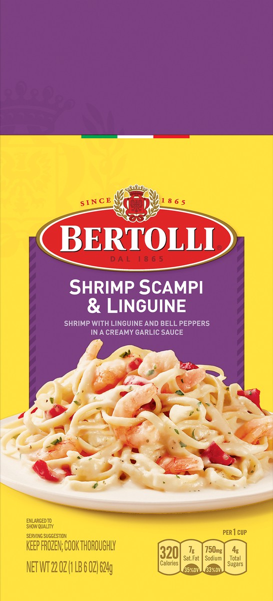 slide 6 of 8, Bertolli Shrimp Scampi & Linguine 22 oz, 22 oz