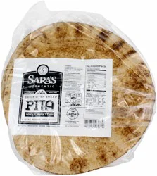 Sara's Bakery Whole Wheat Thin Pita