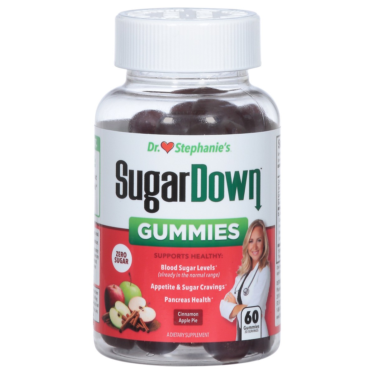 slide 3 of 14, Dr. Stephanie's Cinnamon Apple Pie SugarDown 60 Gummies, 60 ct