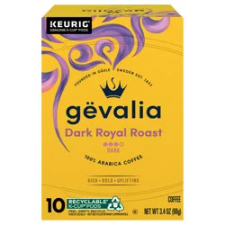 Gevalia Dark Royal Roast Dark Roast K‐Cup Coffee Pods, 10 ct Box