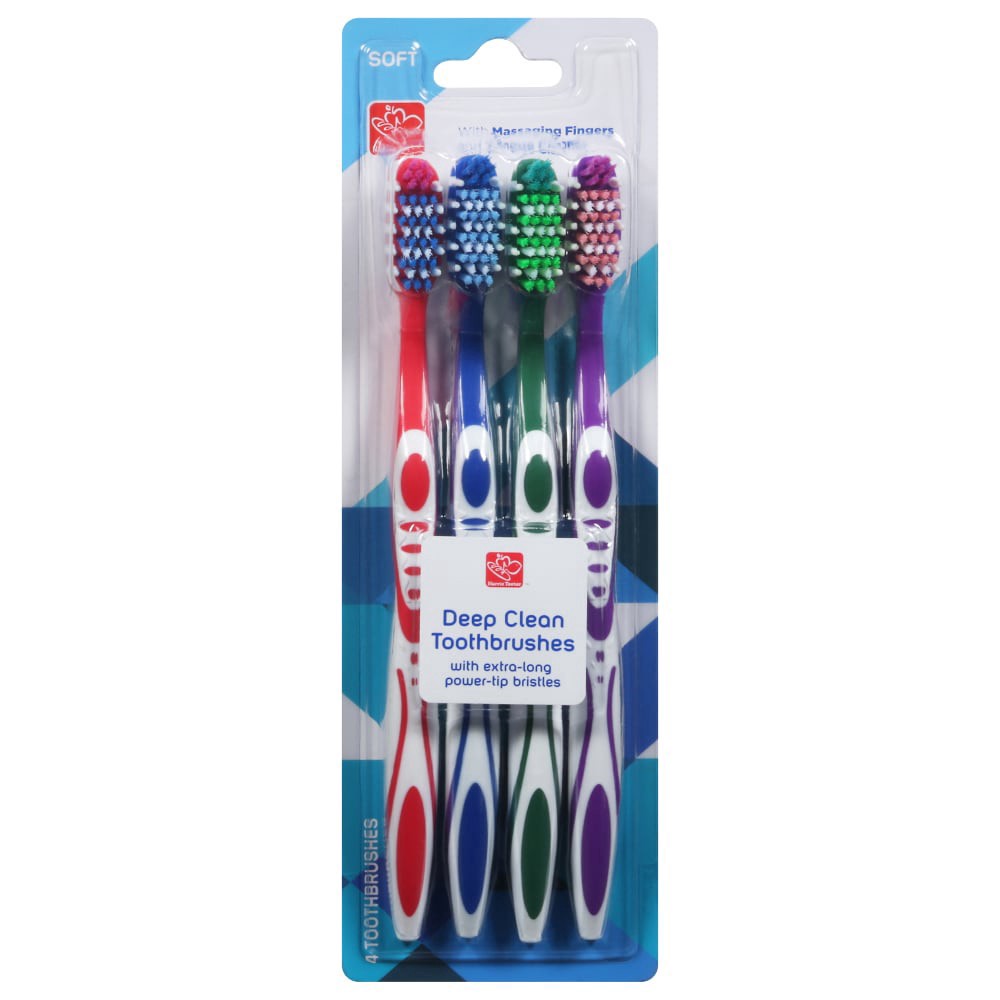 slide 2 of 2, Harris Teeter Deep Clean Toothbrushes, 4 ct