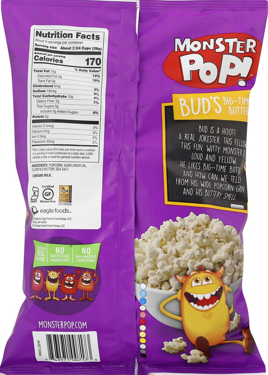 slide 4 of 11, Monster Pop! Big-Time Butter Flavored Popcorn 4.75 oz, 4.75 oz