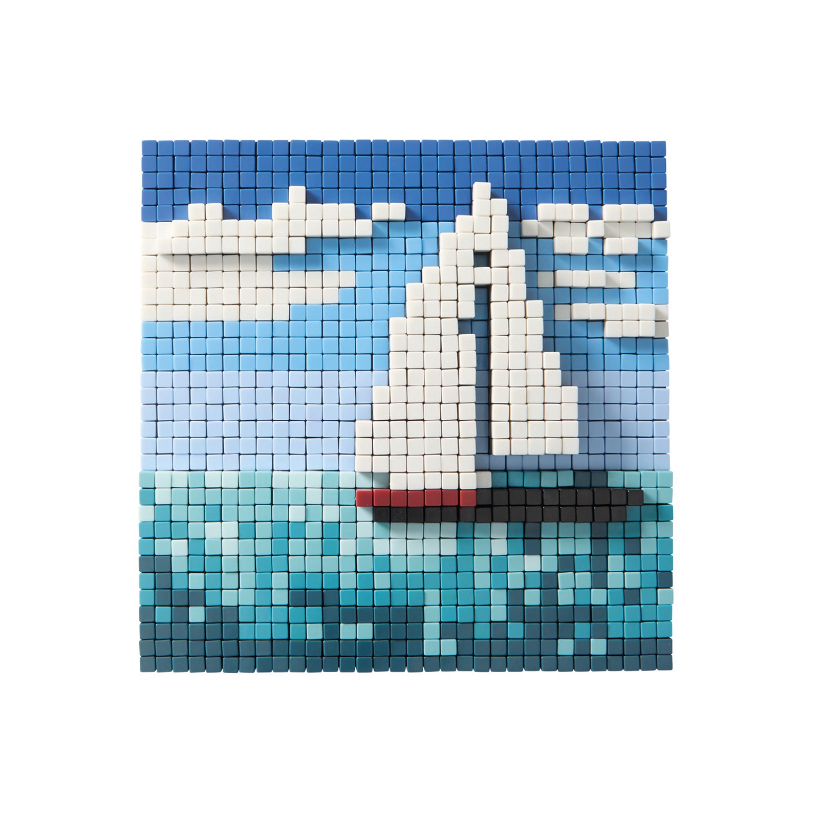 slide 7 of 9, Seaside Pixelated Brick Art Kit By Make Market, 5 in x 5 in