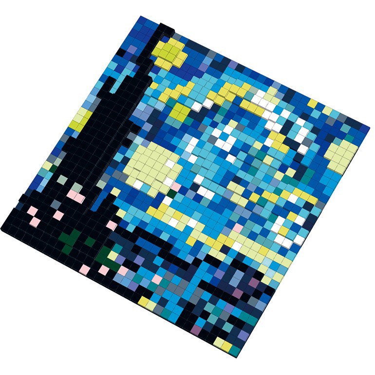 slide 3 of 9, Seaside Pixelated Brick Art Kit By Make Market, 5 in x 5 in