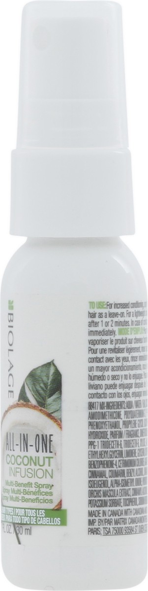 slide 6 of 9, Biolage All-in-One Coconut Infusion Multi-Benefit Spray 1 fl oz, 1 fl oz