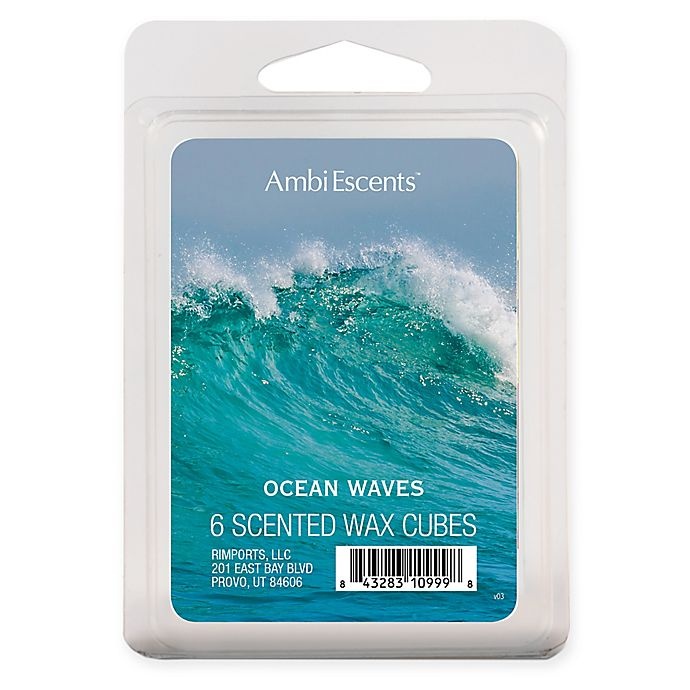 slide 1 of 1, AmbiEscents Ocean Waves Scented Wax Cubes, 6 ct