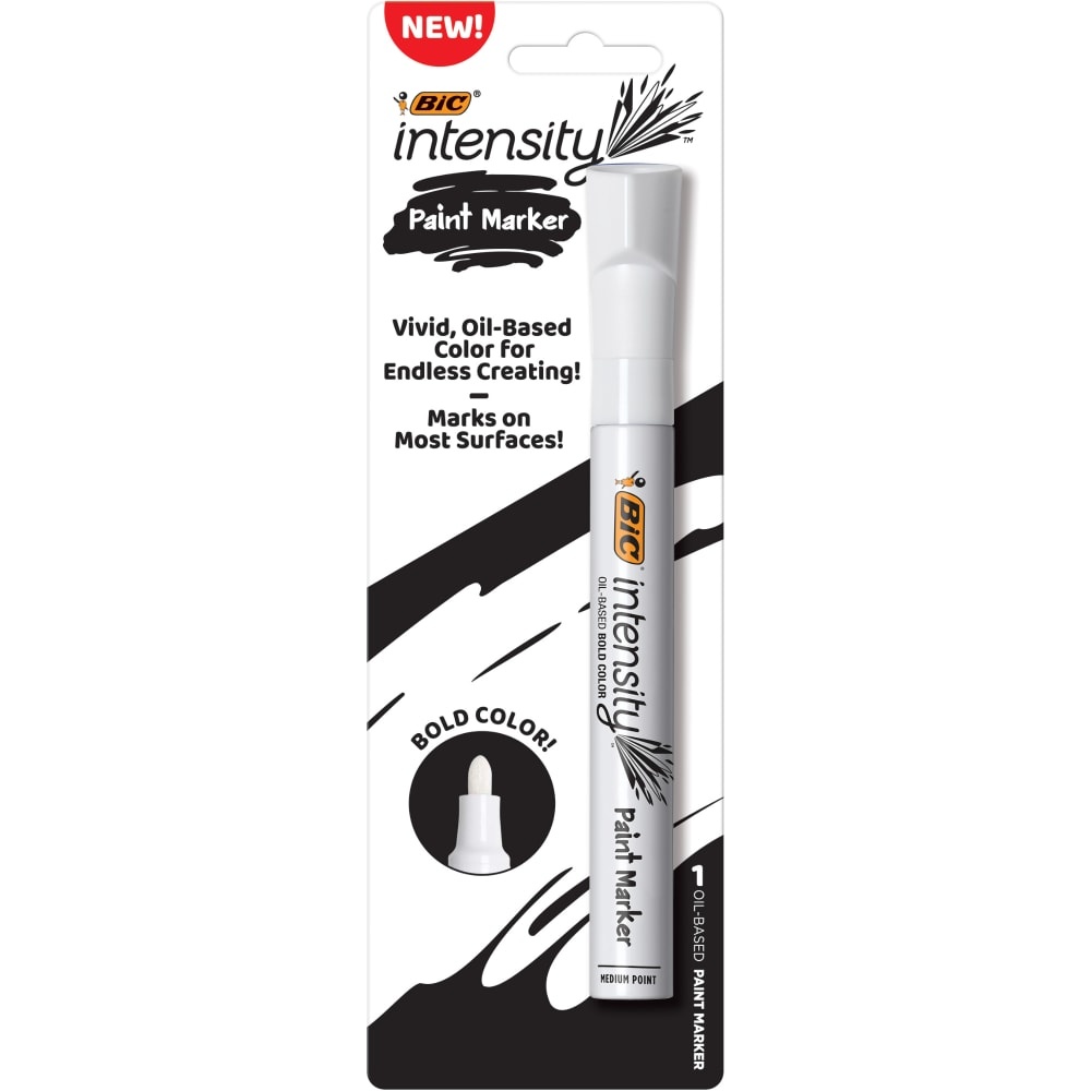 slide 1 of 1, BIC Intensity Paint Marker - White, 1 ct