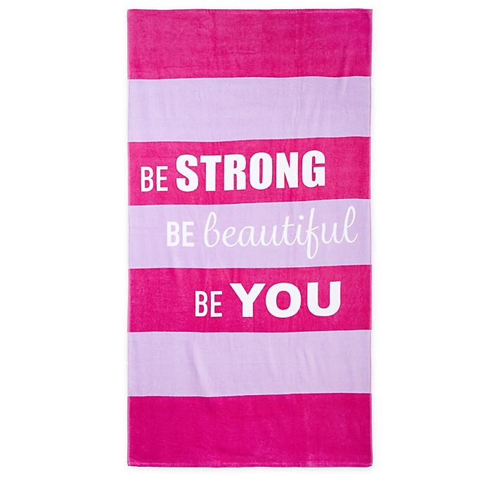 slide 1 of 1, Destination Summer Be Strong'' Beach Towel'', 1 ct