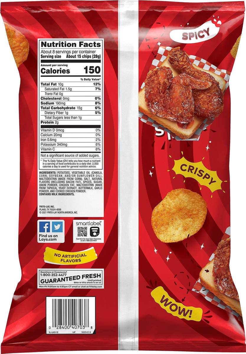 slide 2 of 3, Lay's Nashville Hot Chicken Flavored Potato Chips 7.75 oz, 7.75 oz