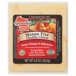 Henning's Mango Fire Cheddar Cheese 5.6 oz