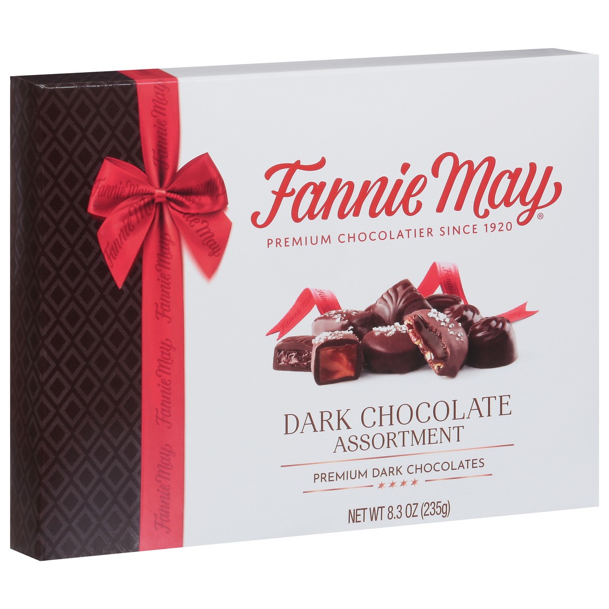 slide 8 of 14, Fannie May Premium Assortment Dark Chocolate 8.3 oz, 8.3 oz