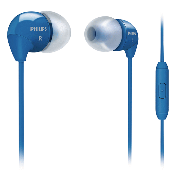 slide 1 of 1, Philips In-Ear Headset She3595bl/28, Blue, 1 ct