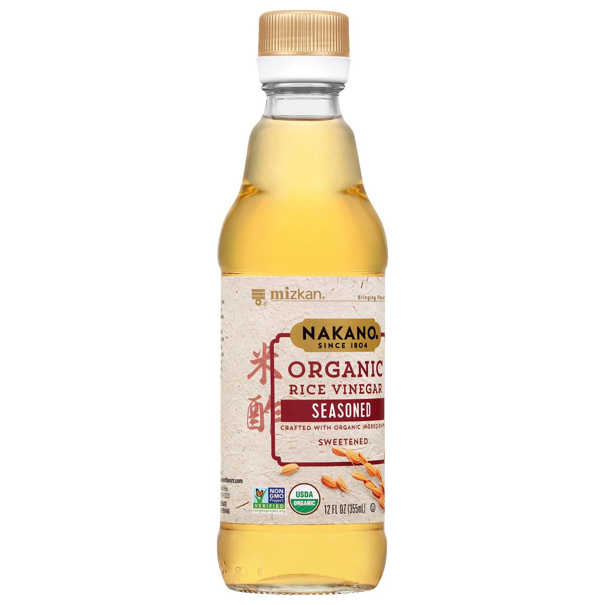 slide 2 of 9, Nakano Organic Seasoned Rice Vinegar, 12 fl oz