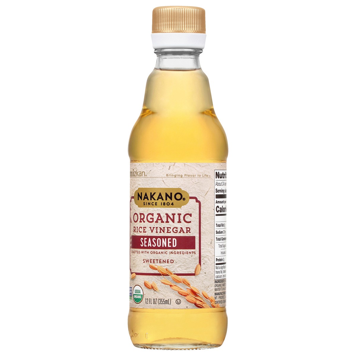 slide 3 of 9, Nakano Organic Seasoned Rice Vinegar, 12 fl oz