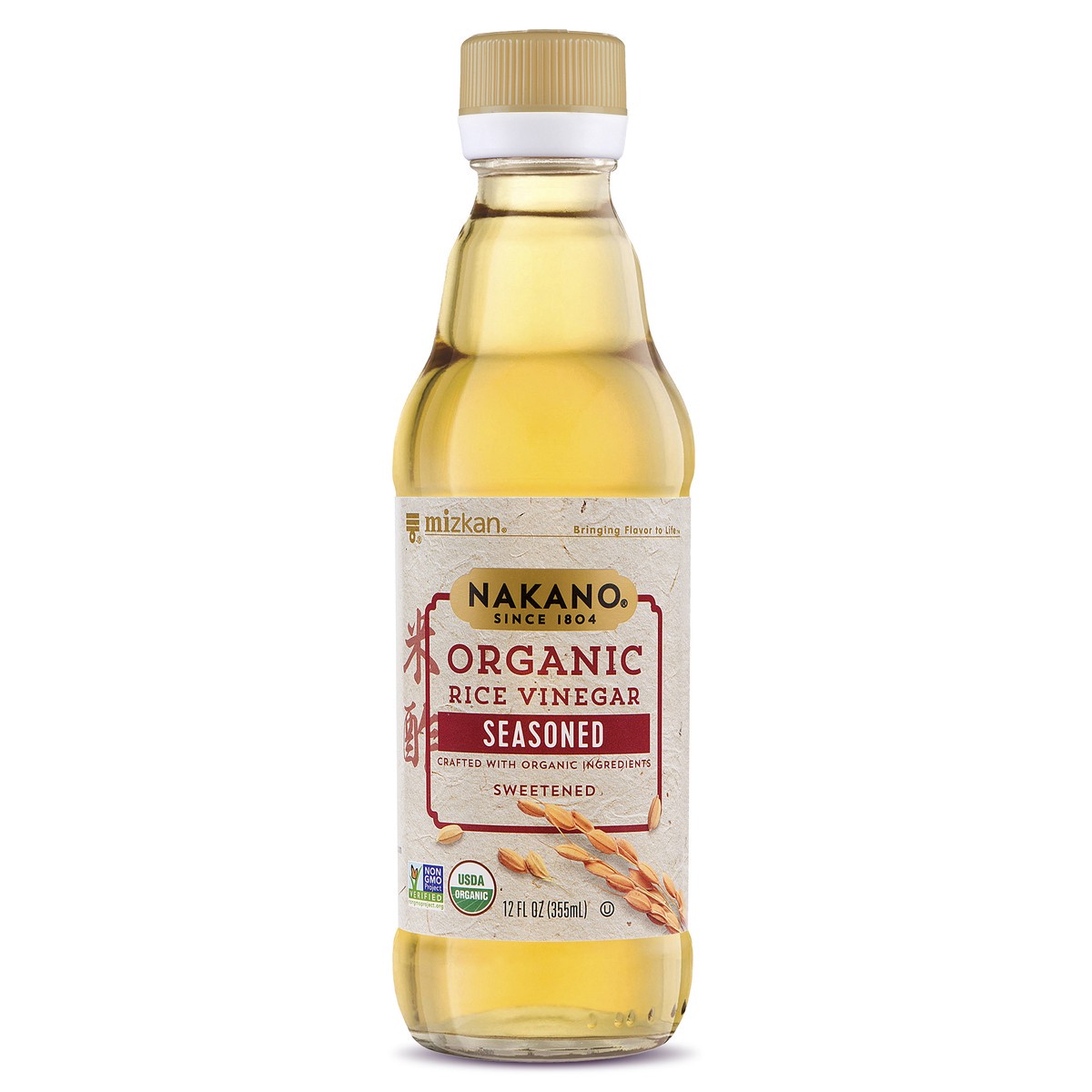 slide 1 of 9, Nakano Organic Seasoned Rice Vinegar, 12 fl oz