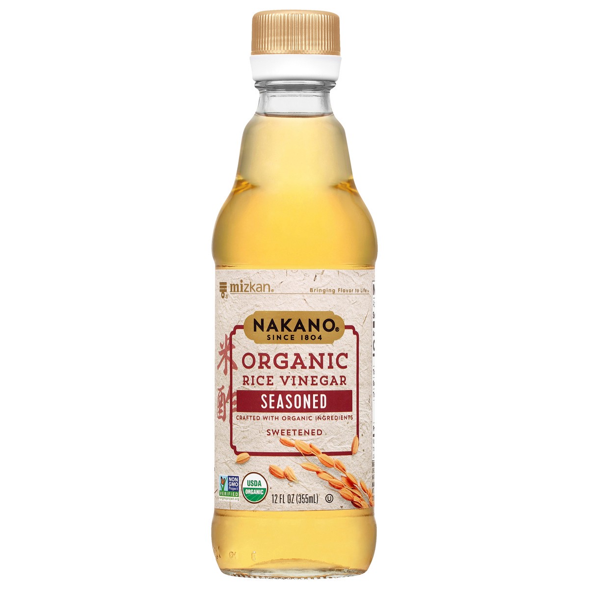 slide 1 of 9, Nakano Organic Seasoned Rice Vinegar, 12 fl oz