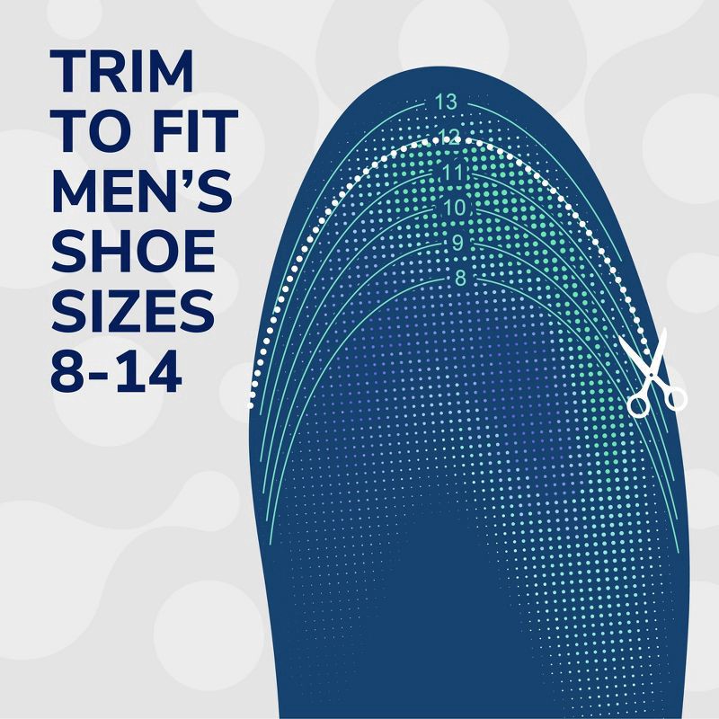 slide 2 of 13, Dr. Scholl's 24-Hour Energy Multipurpose Insoles, Returns Energy with every step, Relieves Foot Pressure & Tired Achy Feet, Memory Foam & Gel Insert, Men's Shoe Size 8-14, 1 Pair, 1 ct