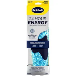 Dr. Scholl's 24-Hour Energy Multipurpose Insoles, Returns Energy with every step, Relieves Foot Pressure & Tired Achy Feet, Memory Foam & Gel Insert, Men's Shoe Size 8-14, 1 Pair